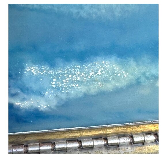 Nautical Sailing Clipper Ships Incolay Stone Jewelry Keepsake Box Large Usa 12" - Picture 16 of 16